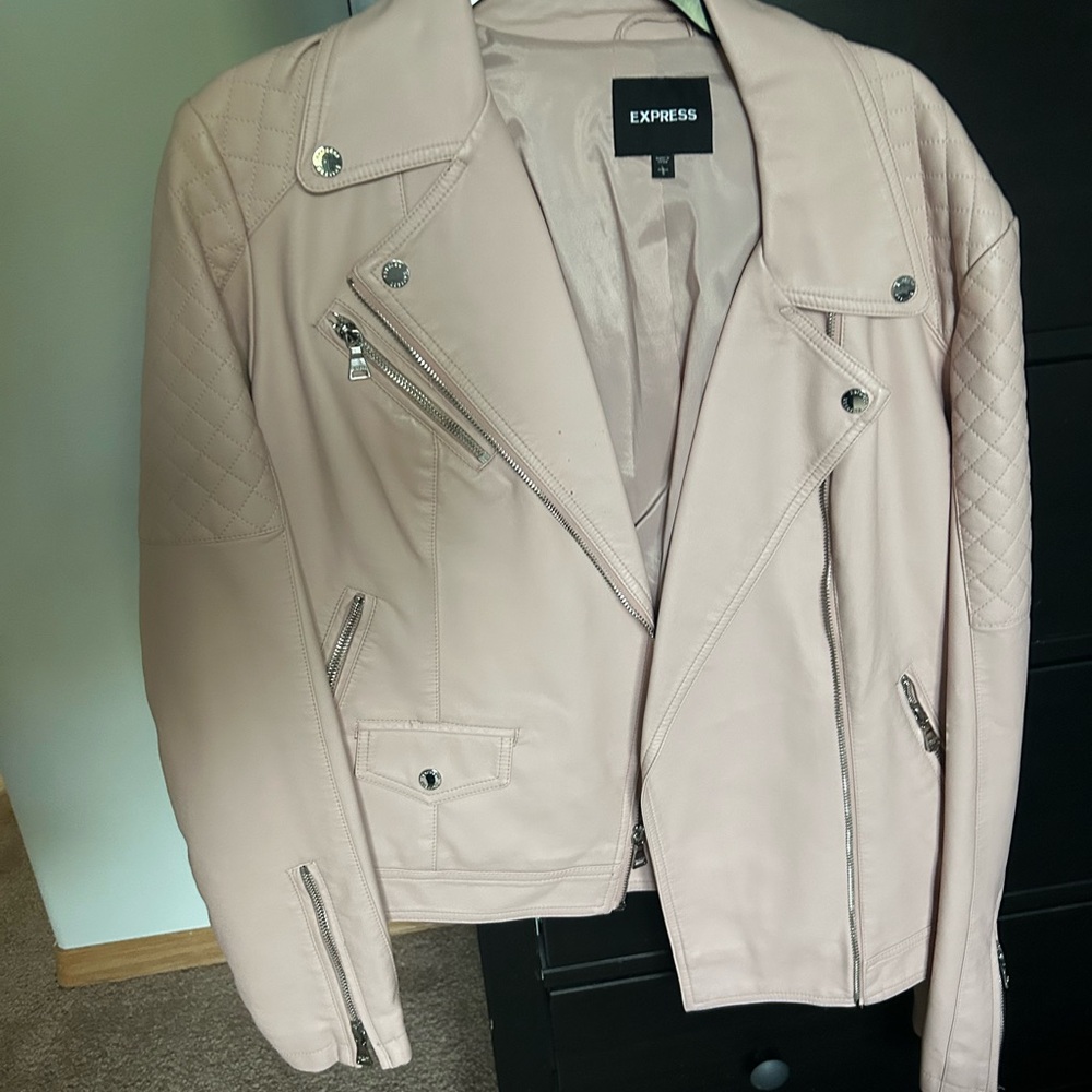 Express Women's Blush Leather Jacket